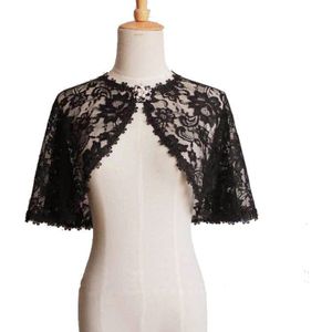 Elegante Lente Avond Wrap Kant Wedding Bolero Capes Vrouwen Jas Met Broche