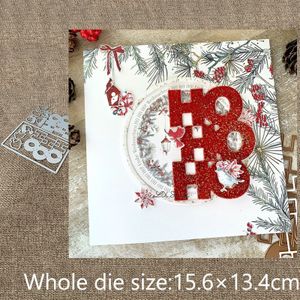 Ambachtelijke Metalen Stencil Mold Stansmessen Kerst Hoed Hohoho Frame Plakboek Die Cuts Album Papier Card Craft Embossing