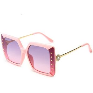Woman And Man Personality Trend Street Shooting Sun Glasses Women's Hundred Towers Square Large Frame Sunglasses UV400 Summer