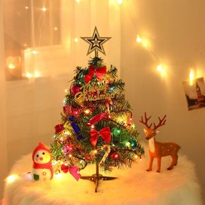 50Cm Kerstboom Pakket Met Verlichting Kerst Decoratie Tafel Top Mini Kerstboom Ornamenten Winkelcentrum Meubels
