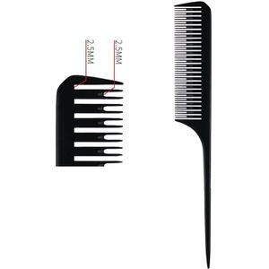 Professionele Kappers Kam Stalen Tip Tail Pick Verven Kam Salon Benadrukken Haar Kam Anti Statische Kapper Haar Knippen Kam