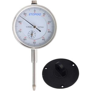 Precision Dial Indicator 0-3 Mm 0-5 Mm 0-10 Mm 0-25 Mm 0-30 Mm 0.01 Mm Met Lug Dial Gauge Micrometer Remklauw Tafel Met Richtlijn