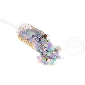 Ronde Kleurrijke Push Popper Confetti Festival Party Feesten Plastic Gemengde Tissue Papier Confetti Decoratieve Gadgets