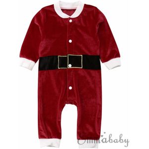 Pudcoco Gloednieuwe Kerst Fluwelen Jongen Kid Meisjes Pasgeboren Baby Kostuum Kerstman Romper Jumpsuit Outfit