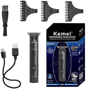 Originele Kemei Lcd Display Elektrische Baard Tondeuse Kapper Cordless Professionele Tondeuse Voor Mannen Kapsel Machine
