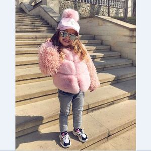 0-3Y Tokldder Kid Meisjes Vest Jas Tops Faux Fur Solid Warm Vest Winter Vest Jas Lichaam Warmer