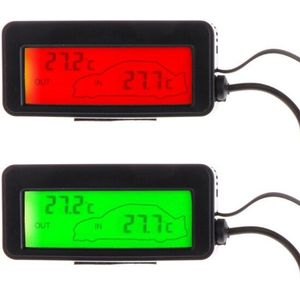 Kleur Lcd Auto Digitale Thermometer Mini 12V Voertuigen Termometro Monitor Auto Interieur Exterieur Temperatuur Meter 1.5M Kabel Sensor