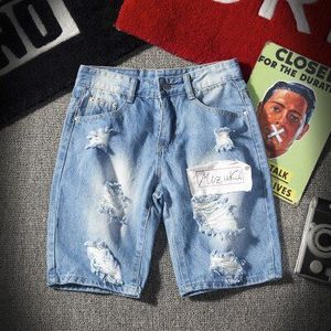 Zomer Mode Casual Jeans Shorts Mannen Slim Solid Korte Denim Comfortabel En Ademend Heren Kleding Grote Blauwe 5XL