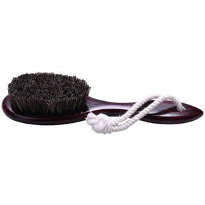 Natuurlijke Zachte Geit Haren Haar Vegen Borstel Baard Kam Ovale Houten Handvat Kapper Stof Borstel Voor Gebroken Haar Schoonmaken Tool