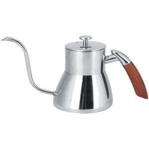 800ml Zilver Roestvrij Staal Koffie Pot Waterkoker voor Thuis Koffie Winkel Gebruik Koffie Drip Zwanenhals Ketel Pot Theepot