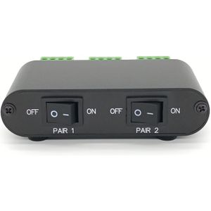 2-Weg Audio Stereo Speaker Selector Switcher Box, combiner Multi Zone Een B Luidspreker Schakelaar Distributie Controller Box - P21