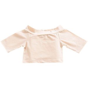 Mode Europa Baby Meisje Slash hals Korte Shirt Effen kleur T-shirs Tops Katoen Meisjes Blouse Shirt Zomer Kinderen kleding
