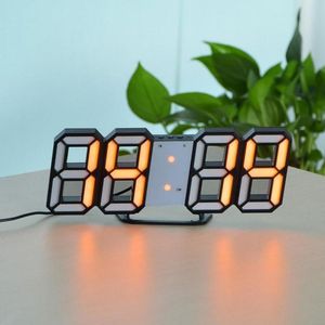 3D Digitale Led Klok Alarm Horloge Usb Lading Elektronische Digitale Klokken Muur Woondecoratie Kantoor Klok Tafel Bureau