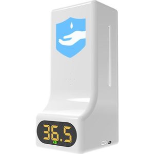 2 In 1 Automatische Zeepdispenser Touchless Wandmontage Infrarood Thermometer Zeepdispenser Hand Cleanner 1000Ml