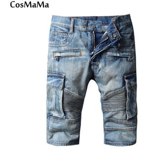 CosMaMa fabriek slim fit zomer mode zijzakken denim cool jeans shorts voor mannen