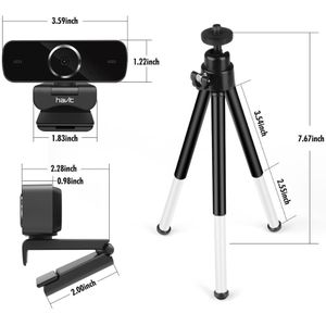 Havit Hd Pro Webcam 1080P Hd Web Camera Met Ingebouwde Hd Mic 1920*1080P Usb plug & Play Web Cam Gratis Statief
