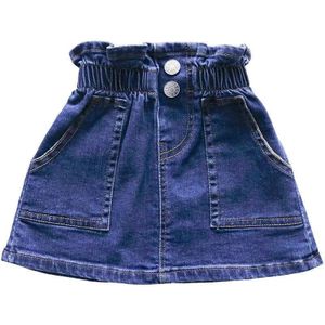 Meisjes Rokken Lente Koreaanse Versie Westerse Stijl Taille Denim Rok Voor Meisjes P5789