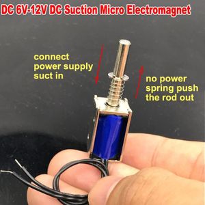 DC 5 V-12 V 6V Mini DC Solenoid Elektromagneet Push Pull Zuig Type Micro Elektrische Magneet Voor huishoudelijke Apparaten Lente Magneet