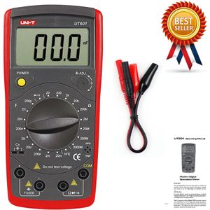 UNI-T UT601 Multimeter Moderne Professionele Capaciteit Meter Ohmmeters Condensator Weerstand Transistor Test Continuïteit Zoemer