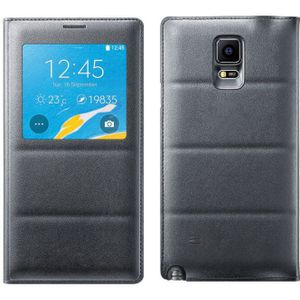 YKSPACE Klassieke Window View Flip PU Leather Case Cover voor Samsung Galaxy Note 4 Gevallen i9500