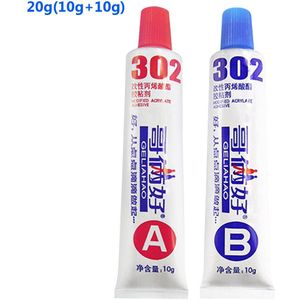 20-80G Sneldrogende Ab Lijm Sterke Hechting Metalen Ijzer Aluminium Hout Keramische Tegels Super Lijm Hoge temperatuur Lassen Lijm 302