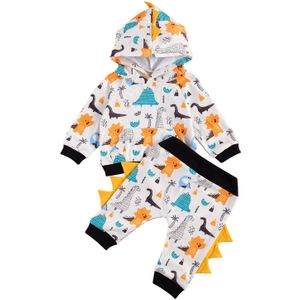 Baby Baby Jongens Dinosaurus Kleding Lange Mouwen Print Casual Loose Trui Tops Broek Outfits Kleding Voor Meisjes Sets Herfst