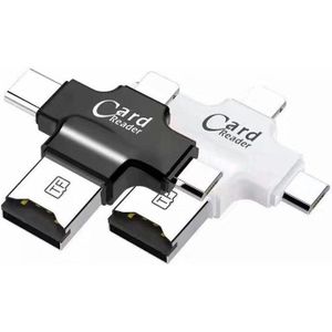 4 In 1 Type-C/8pin/Micro Usb/Usb 2.0 Memory Card Reader Micro Sd-kaart reader Voor Android Ipad/Iphone 7Plus 6s5s Otg Reader