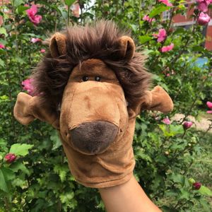 24Cm Bos Dieren Cartoon Dier Handpop Leeuw Zuigeling Vinger Knuffel Kind Ouder-kind Storytelling Props Voor baby