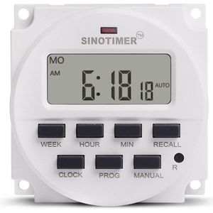 Programmable surface-mounted countdown timer, timer switch 2 to 120 minutes, switch-off timer with LED display
