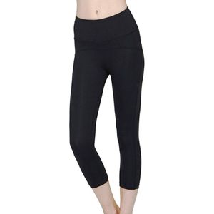 Black Gym Broek Hoge Taille Yoga Fitness Leggings Cropped Broeken)