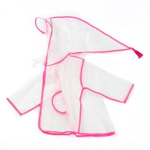 Mode kinderen Regenjas Kinderen Poncho Waterdichte Poncho Regenkleding Eva Hooded Transparante Jongen Meisje Regenkleding Met Zakken