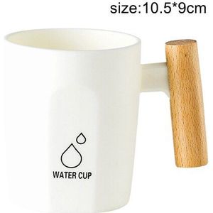 Houten Handvat Wassen Cup Creatieve Persoonlijkheid Milieuvriendelijke Plastic Mondwater Kopjes Huishoudelijke Verdikte Fall-Slip Borstelen Cup