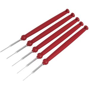 5Pcs Auto Plug Terminal Removal Tool Pin Naald Oprolmechanisme Pick Puller Reparatie Elektrische Verwijder Draad Puller Handgereedschap Kit