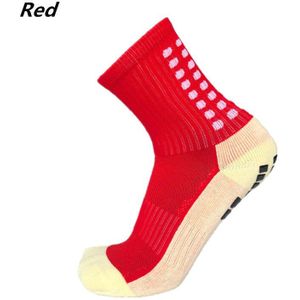 Mannen Sport Sokken Dikke Handdoek Bodem Mannen Mid-Buis Doseren Antislip Voetbal Sokken Basketbal Sokken sport Kousen Rood