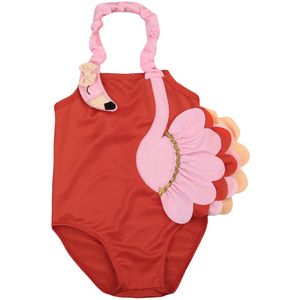 Peuter Kids Baby Meisjes 3D Flamingo Bikini Badmode Zwemmen Kostuum Badpak Badpak Bikini