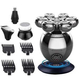 Elektrische Shaver7D Drijvende Snijkop Base Opladen Draagbare Mannen Baard Trimmer Clipper Schedel Scheerapparaat Waterdicht Scheren Machine