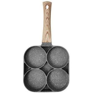 4-Gat Omelet Pan Nonstick Pancake Maker Geschikt Voor Gasfornuis En Inductie Gat Gebakken Ei Burger Pan