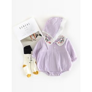 baby romper katoen borduren en najaar romper baby meisje kleding