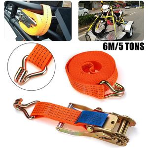 5 T 6M Vastbinden Sjorren Strap Heavy Duty 5 Ton Voor Bestelwagen Trailer Nood Spanbanden Auto accessoires Auto Gereedschap