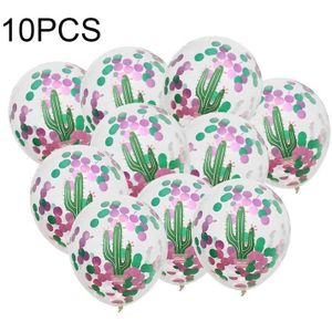 10Pcs 12 Inch Flamingo Turtle Leaf Cactus Ananas Confetti Ballon Hawaii Tropical Party Decoratie