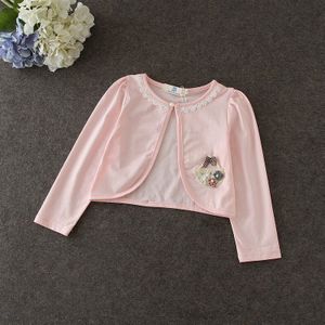 Baby Meisjes Vest Trui Bloemen Lange Mouw Roze Baby Meisje Jas Voor 1 &amp; 2 Jaar Oude Peuter Baby kleding RKC185023