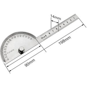 Meting Tool Vierkante Heerser Aluminium Speed Gradenboog Mijter Voor Timmerman Tri-Vierkante Lijn Kraspen Zaagblad