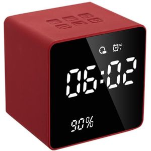 Draadloze Fm Radio Bluetooth Speaker Led Wekker Aux Tf Usb Muziekspeler Multifunctionele Portble Ingebouwde Microfoon Luidspreker