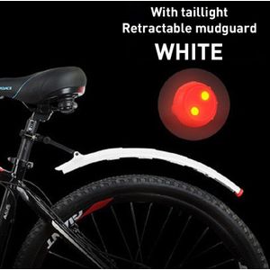 2Pcs Fiets Fenders Mountainbike Voor Achter Led Spatbord Set Opvouwbare Fiets Spatbord Achterlicht