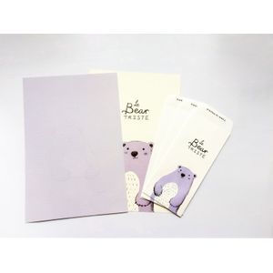 H31 1 Set = 6 Papier + 3 Envelop Leuke Kawaii Tutula Papieren Brief Briefpapier Set Schrijven Groet Verjaardag Bericht