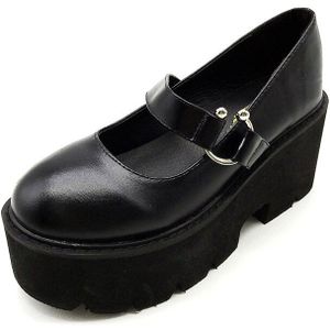 MCCKLE Dames Pompen Dikke Hak Meisje School Gesp Platform Schoenen Vintage Vrouwelijke Britse Stijl Schoen Vrouw Dames Mode Nieuw