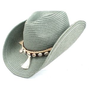 Bohemen Vrouwen Hollow Western Cowboyhoed Dame Strand Sombrero Hombre Straw Panama Cowgirl Jazz Zon Caps Size 56-58cm