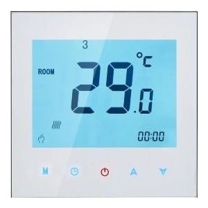 Touchscreen 5 + 2 Programmeerbare Wifi Thermostaat 2 Pijp Fan Coil Remote Bestuurd door Android en IOS Smart Telefoon in of Buitenland
