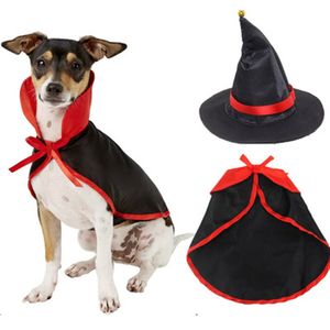 Hond Hoed Heks Mantel Halloween Decoratieve Kat Lace-Up Verstelbare Kiel Kerst Festival Huisdier Jurk Накидка Для собаки