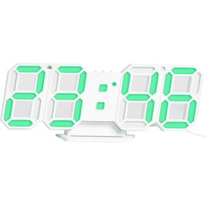 3D Led Digitale Klok Horloge Elektronische Tafel Klok Wekker Muur Gloeiende Opknoping Klokken Blauw